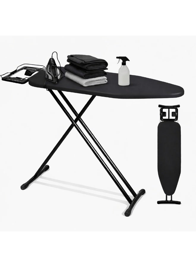 طاولة كوي قابلة للتعديل بغطاء أسود مقاوم للحرارة., لوح كوي مع غطاء حراري أسود,طاولة كي قابلة للتعديل